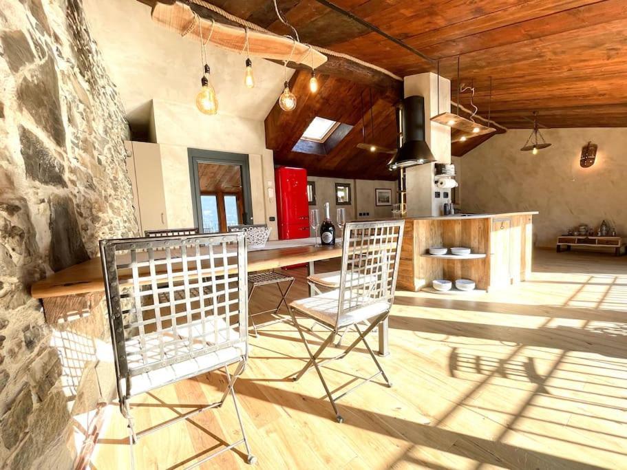 Romantic Home Stone With Amazing View Lake Of Como And Oleandra ลาโญ ภายนอก รูปภาพ