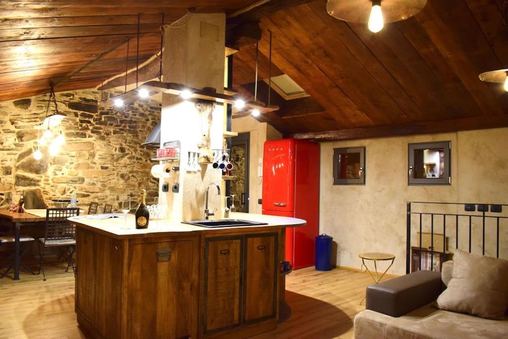 Romantic Home Stone With Amazing View Lake Of Como And Oleandra ลาโญ ภายนอก รูปภาพ