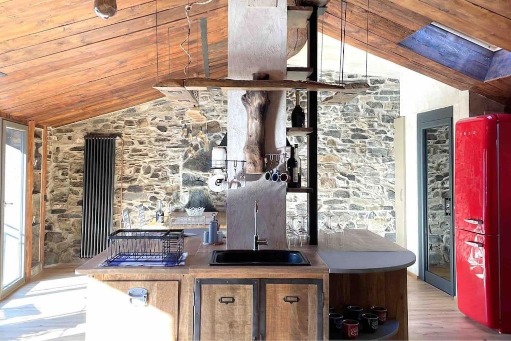 Romantic Home Stone With Amazing View Lake Of Como And Oleandra ลาโญ ภายนอก รูปภาพ