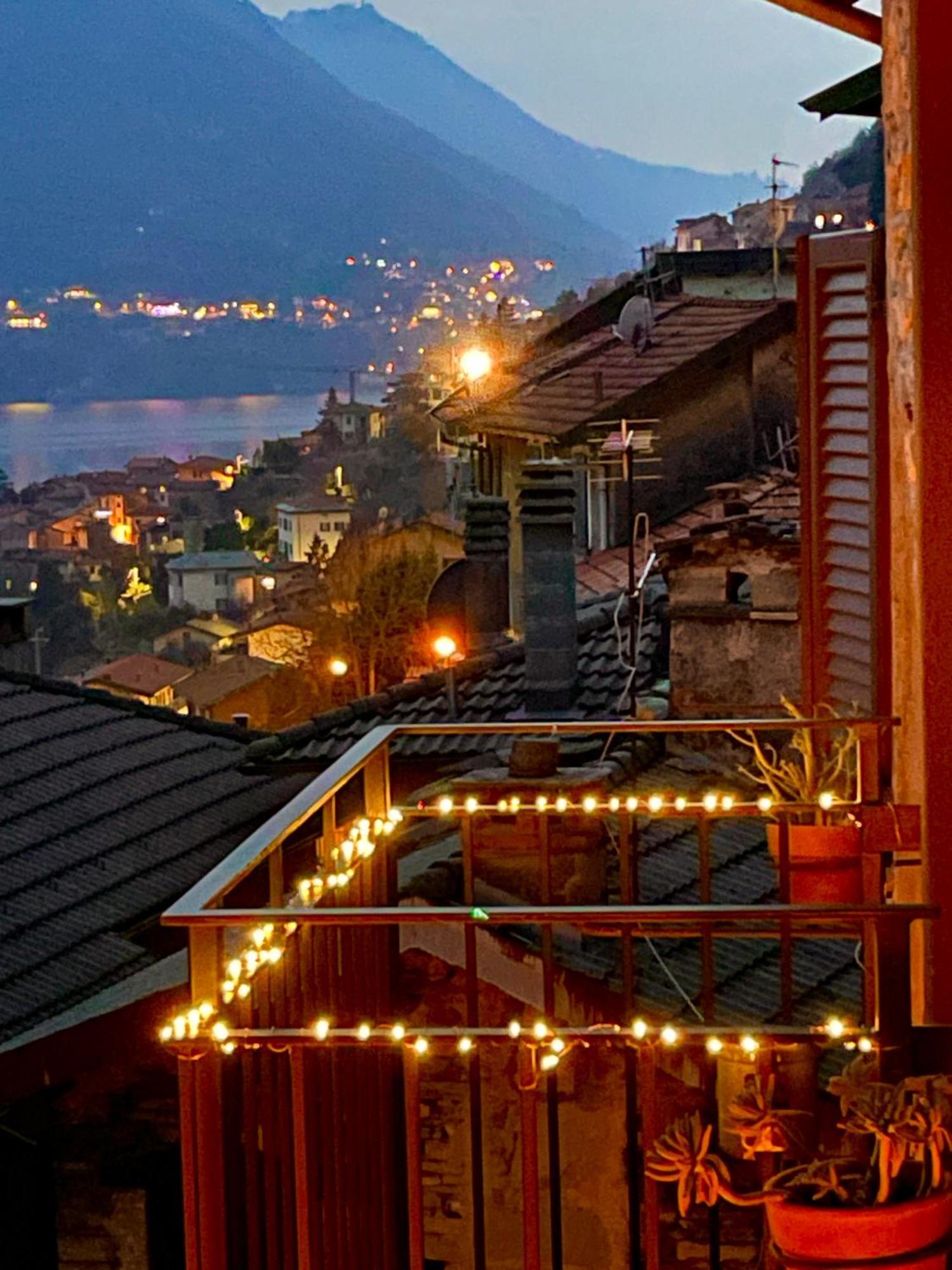 Romantic Home Stone With Amazing View Lake Of Como And Oleandra ลาโญ ภายนอก รูปภาพ